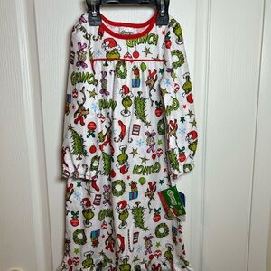 Grinch Night Gown Girls Size 4T Red/white/Green Kids Christmas NWT